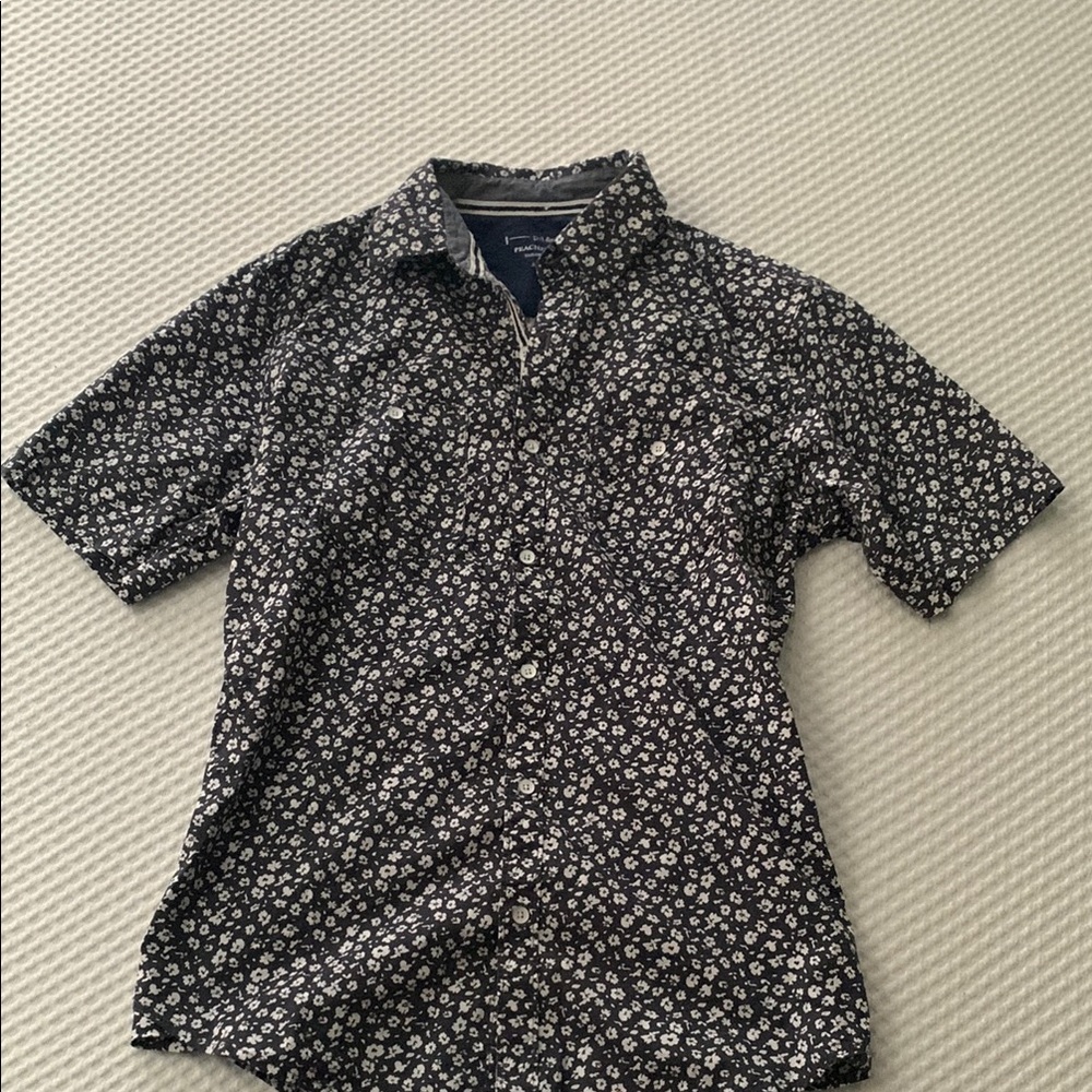 Navy Floral Men's Shirt